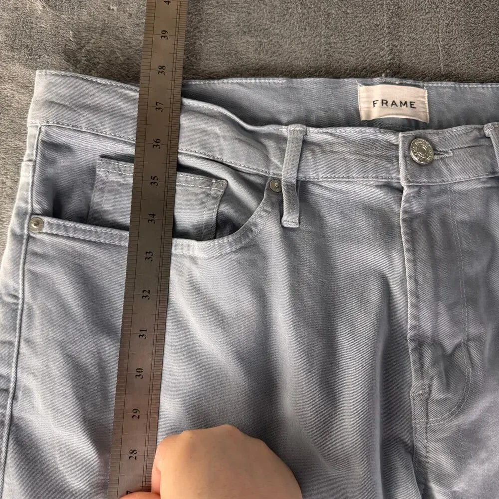 frame l’homme slim men’s 38 sky blue stretch jeans lyocell